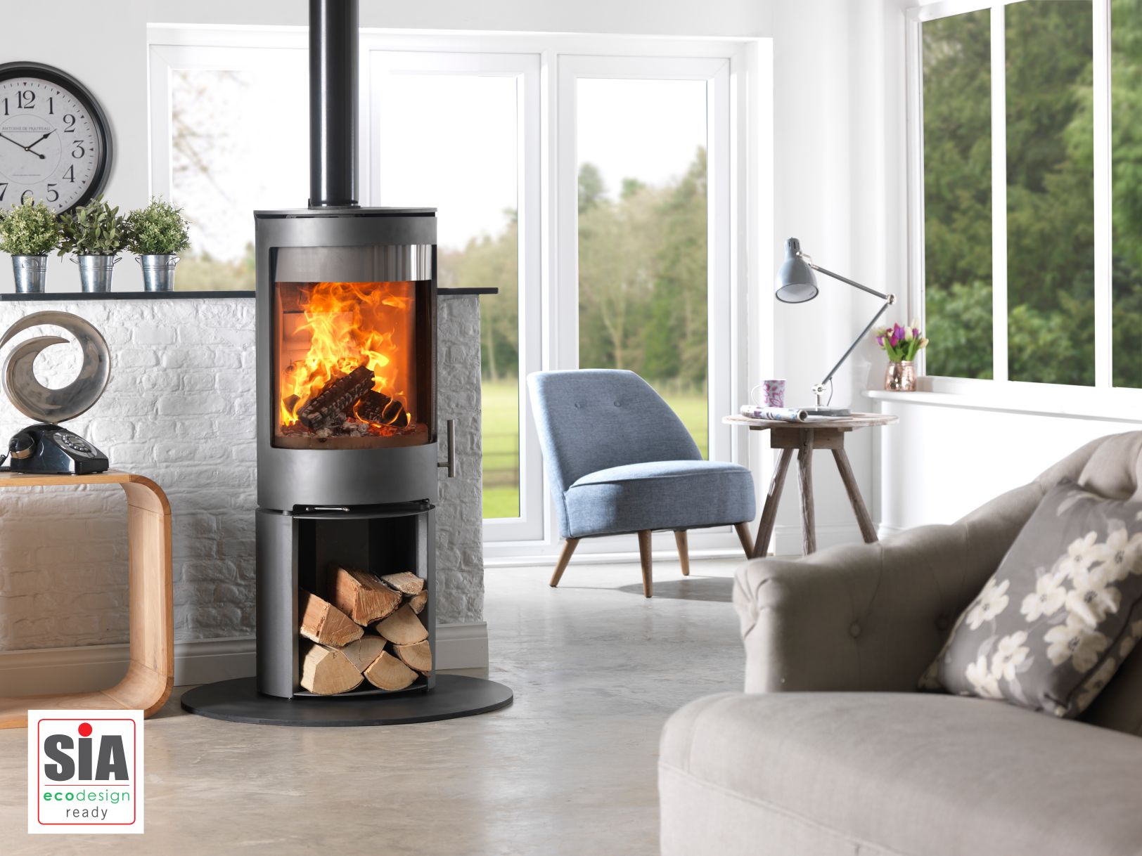 Purevision Log Burner, Wood Burner, Ecodesign Ready Stove, Fireplace