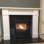 Wood Burning Stove in Fireplace