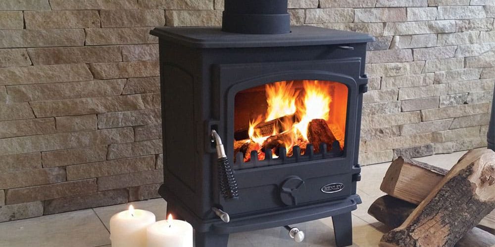 Picture of Eden 5kW Freestanding Multi Fuel Stove Log Burner Fitted Picture of Eden 5kW Freestanding Multi Fuel Stove Log Burner Fitted